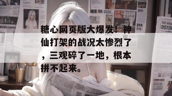 糖心网页版大爆发！神仙打架的战况太惨烈了，三观碎了一地，根本拼不起来。
